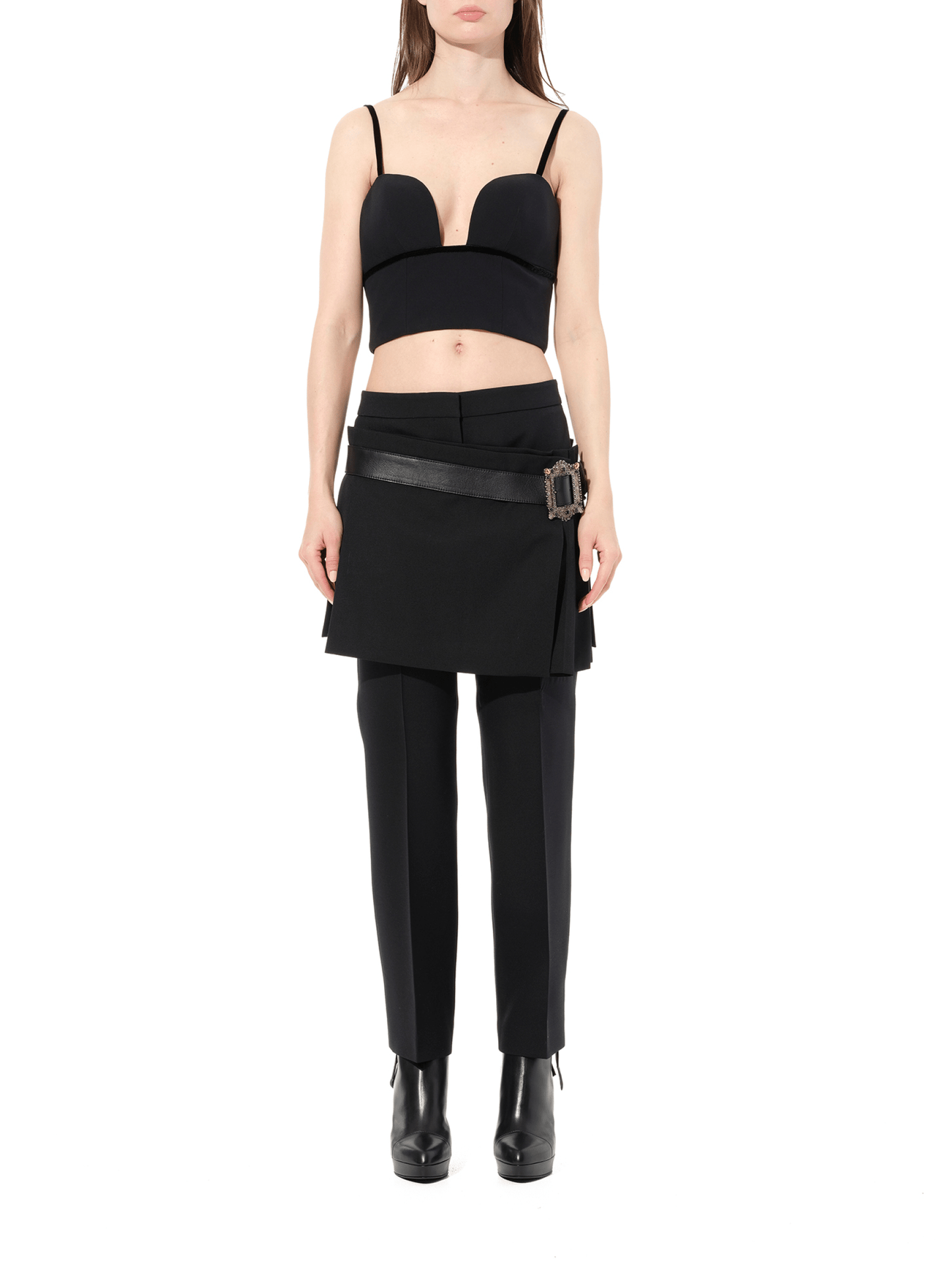 ALEXANDER MCQUEEN Belt Skirt (Black)