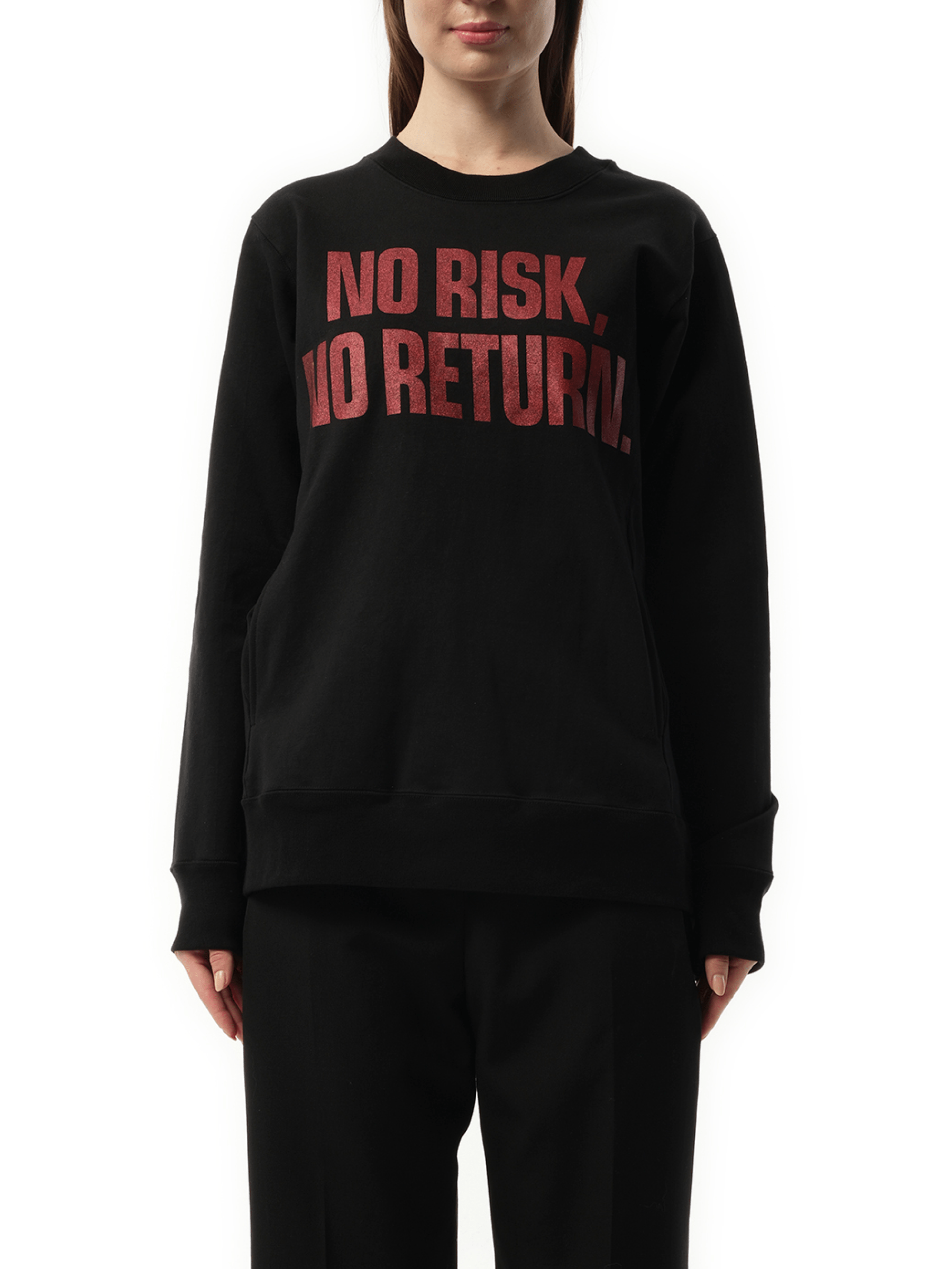Image of a model wearing Outerwear. Productname: MASTERMIND Sweatshirt in Black colour by brand - MASTERMIND