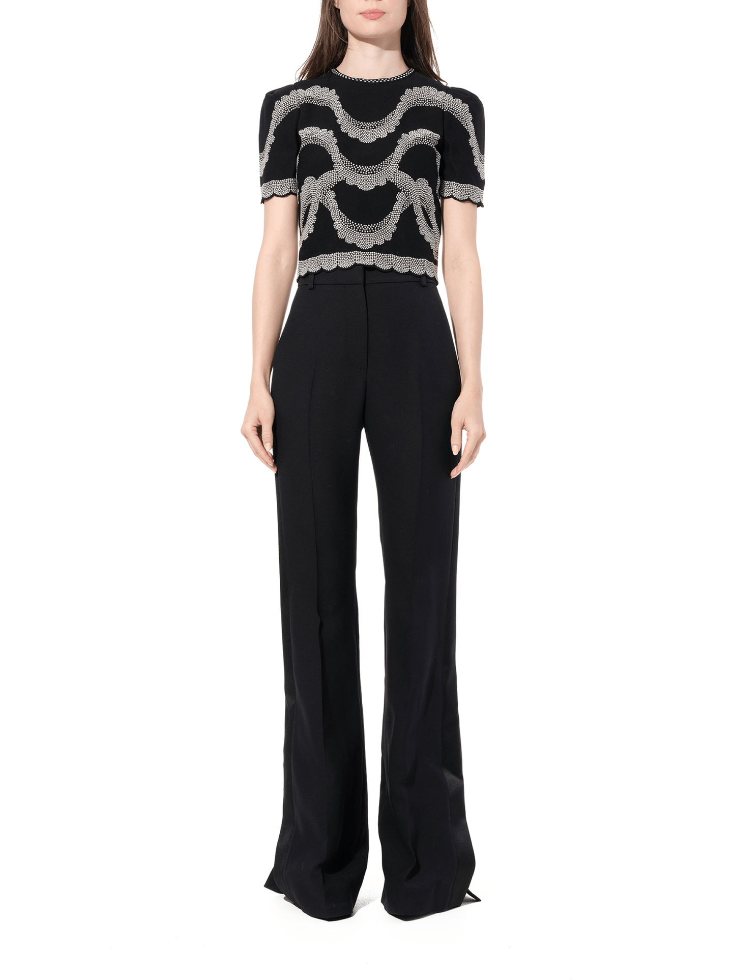 ALEXANDER MCQUEEN Short Sleeve Top (Black)