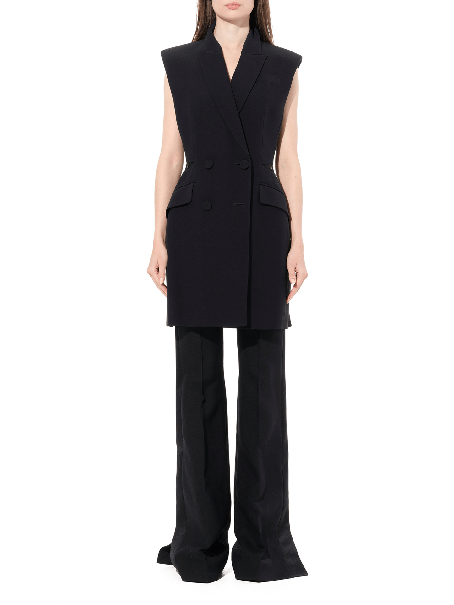 ALEXANDER MCQUEEN Sleeveless Bomber Jacket Dress (Black)
