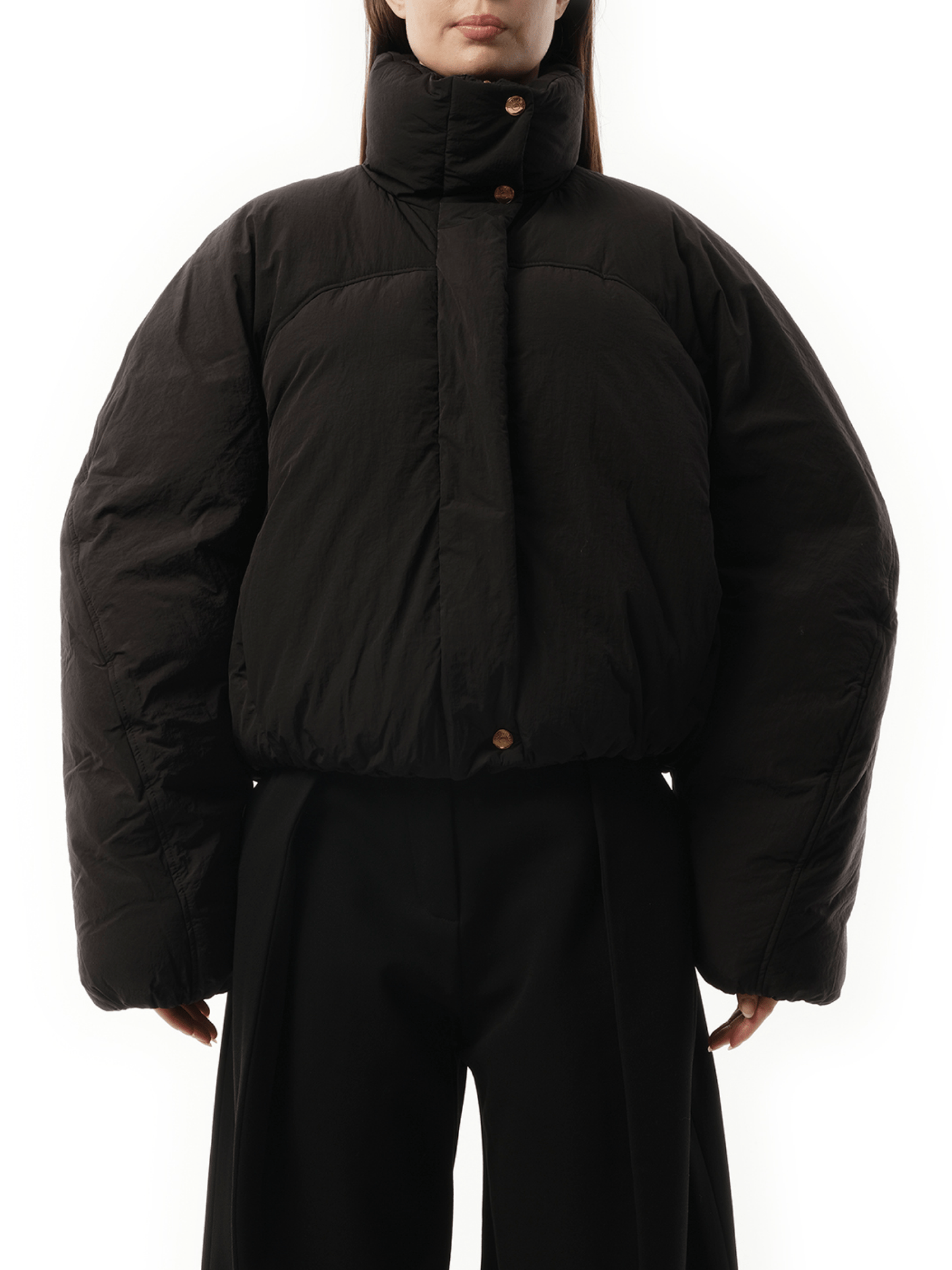 Image of Others. Productname: JACQUEMUS La Doudoune Courte Caraco in Black colour by brand - JACQUEMUS