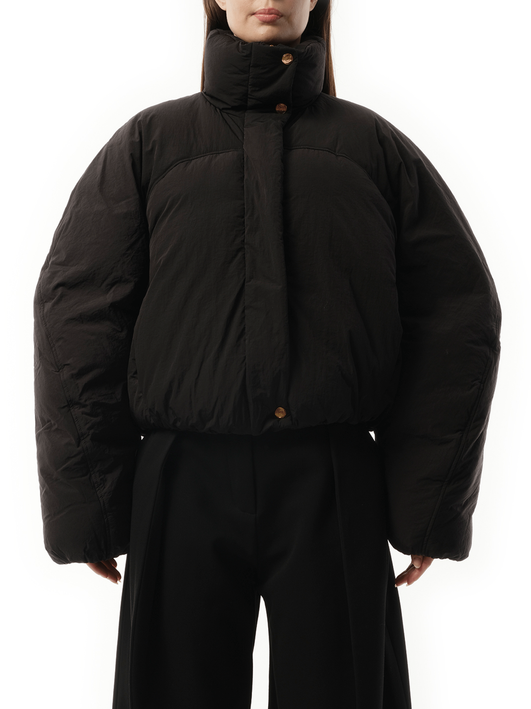 Image of Others. Productname: JACQUEMUS La Doudoune Courte Caraco in Black colour by brand - JACQUEMUS