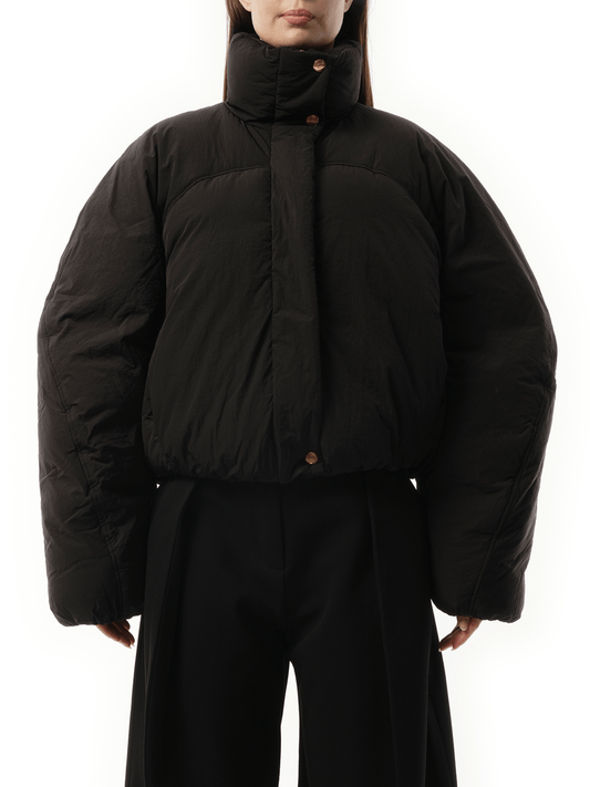 Image of Others. Productname: JACQUEMUS La Doudoune Courte Caraco in Black colour by brand - JACQUEMUS