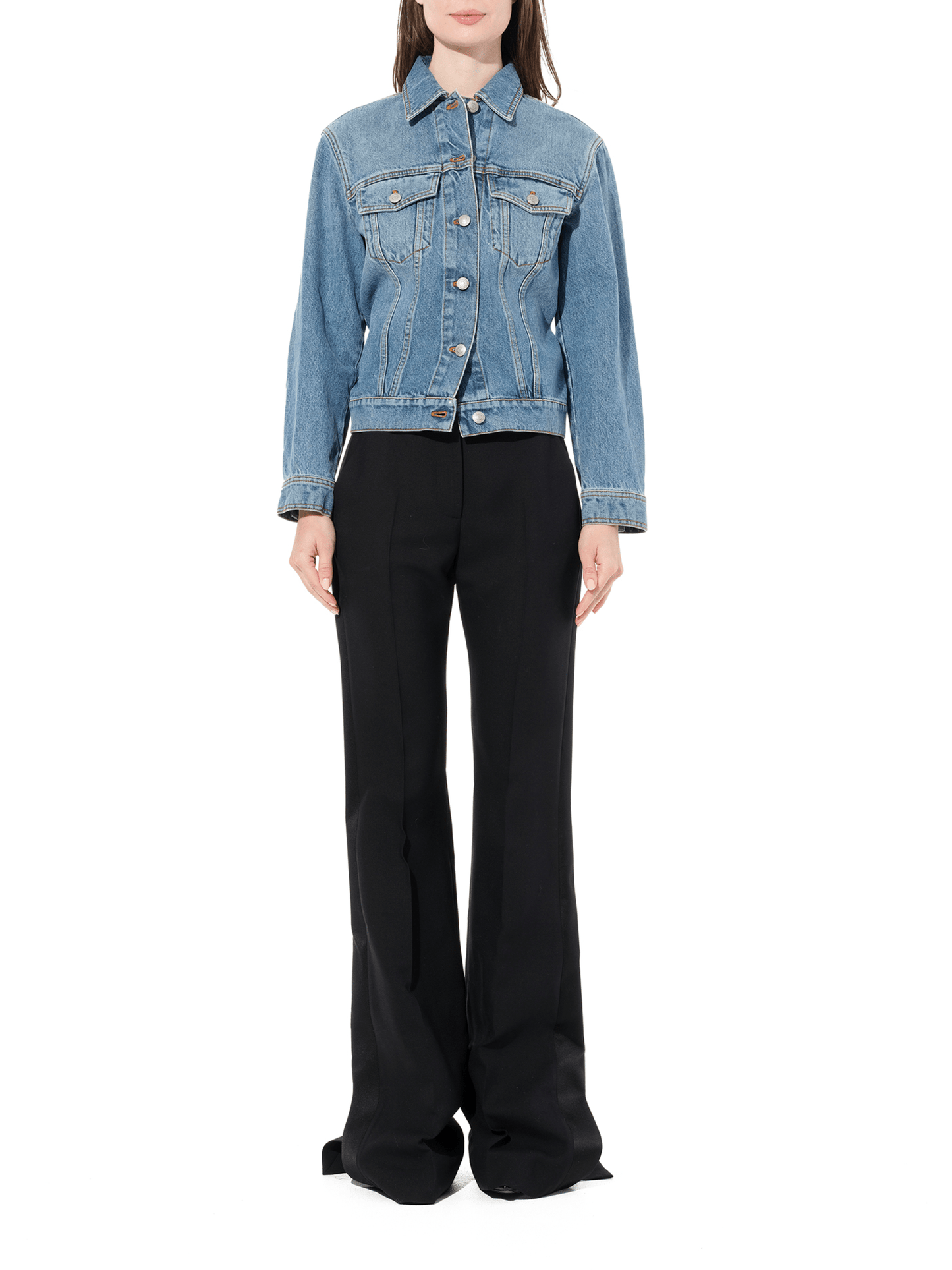 ALEXANDER MCQUEEN Emb Denim Jacket (Blue)