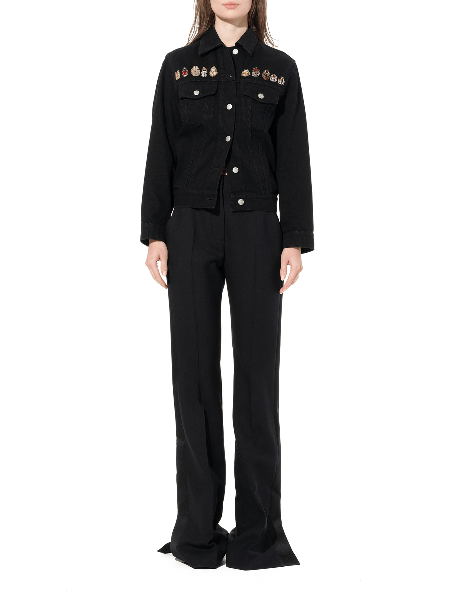 ALEXANDER MCQUEEN Washed Denim Jacket (Black)