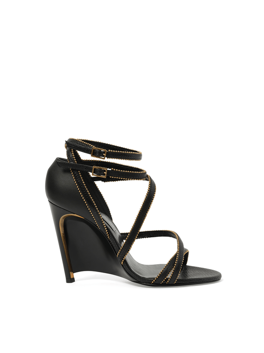 Image of Boots. Productname: LANVIN Wedge Sandal in Black colour by brand - LANVIN