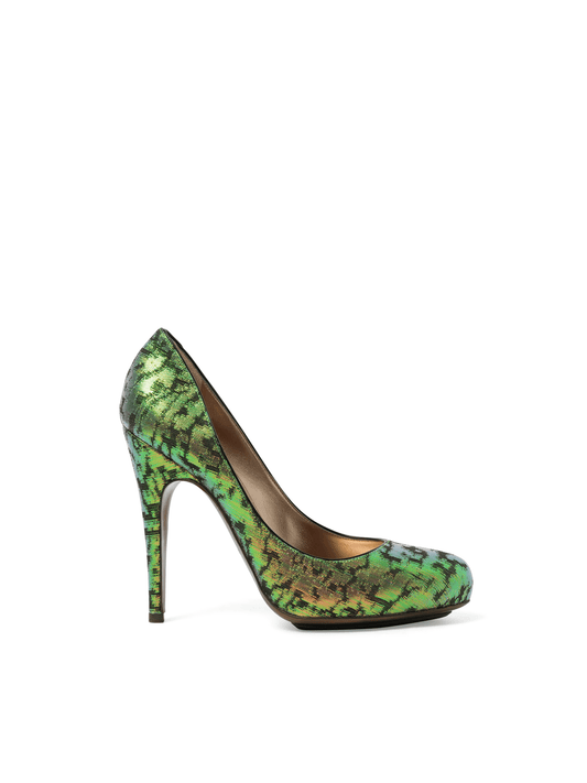 Image of Footwear. Productname: LANVIN Pump Shoes in Green colour by brand - LANVIN