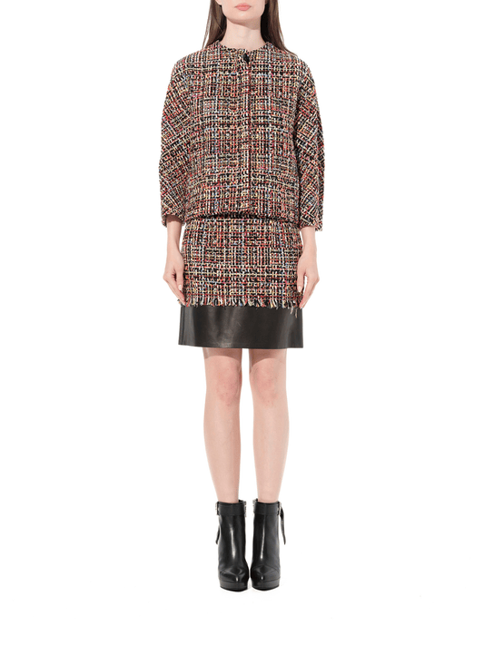 Image of a model wearing Skirts. Productname: ALEXANDER MCQUEEN Skirt in MULTICOLOR colour by brand - ALEXANDER MCQUEEN