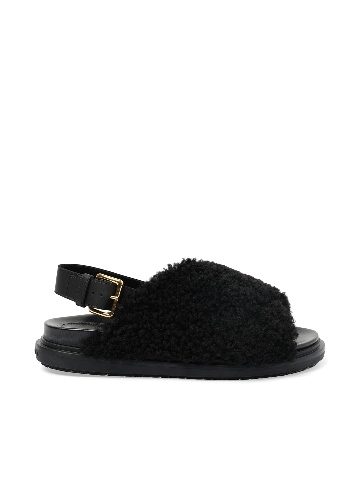 Image of Sandals. Productname: MARNI Fussbett Incrocioco Sandals in Black colour by brand - MARNI