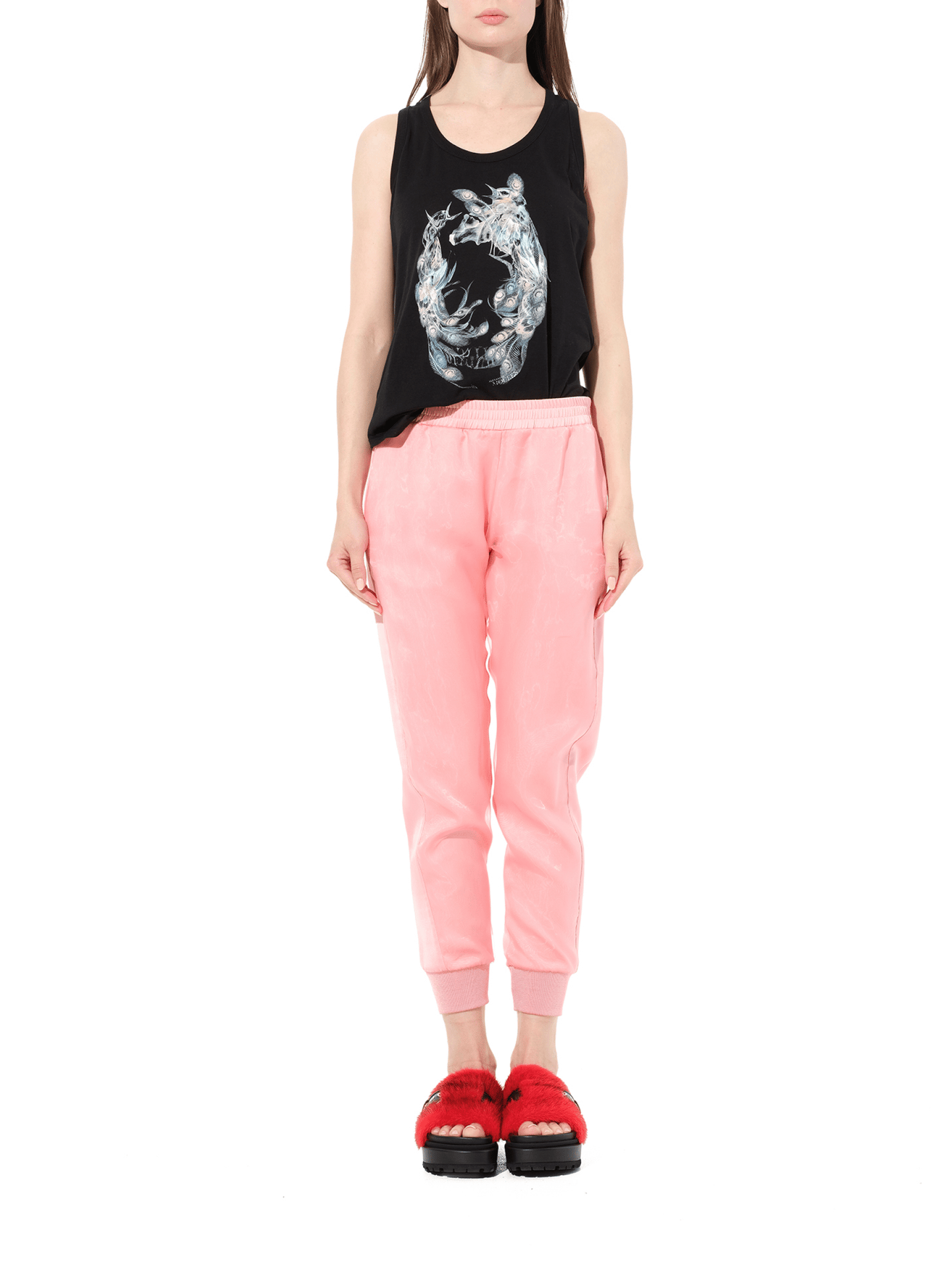 ALEXANDER MCQUEEN Satin Organza Jogger (Pink)