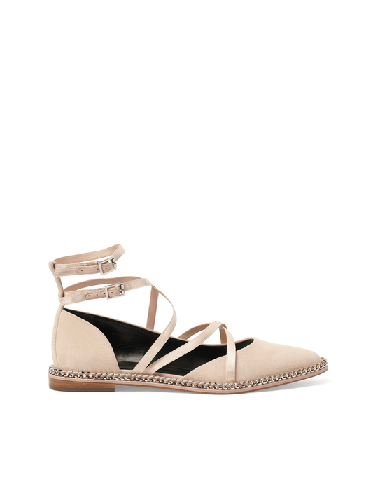 Image of Footwear. Productname: LANVIN Laced Ballerina in Pink colour by brand - LANVIN