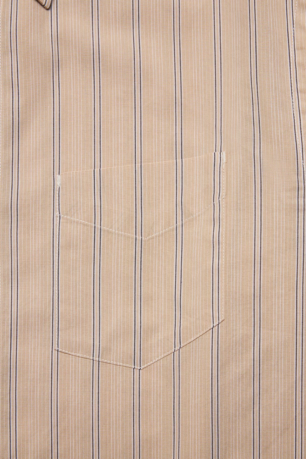 Anthony Squires Frederic beige stripe poplin shirt (Red)