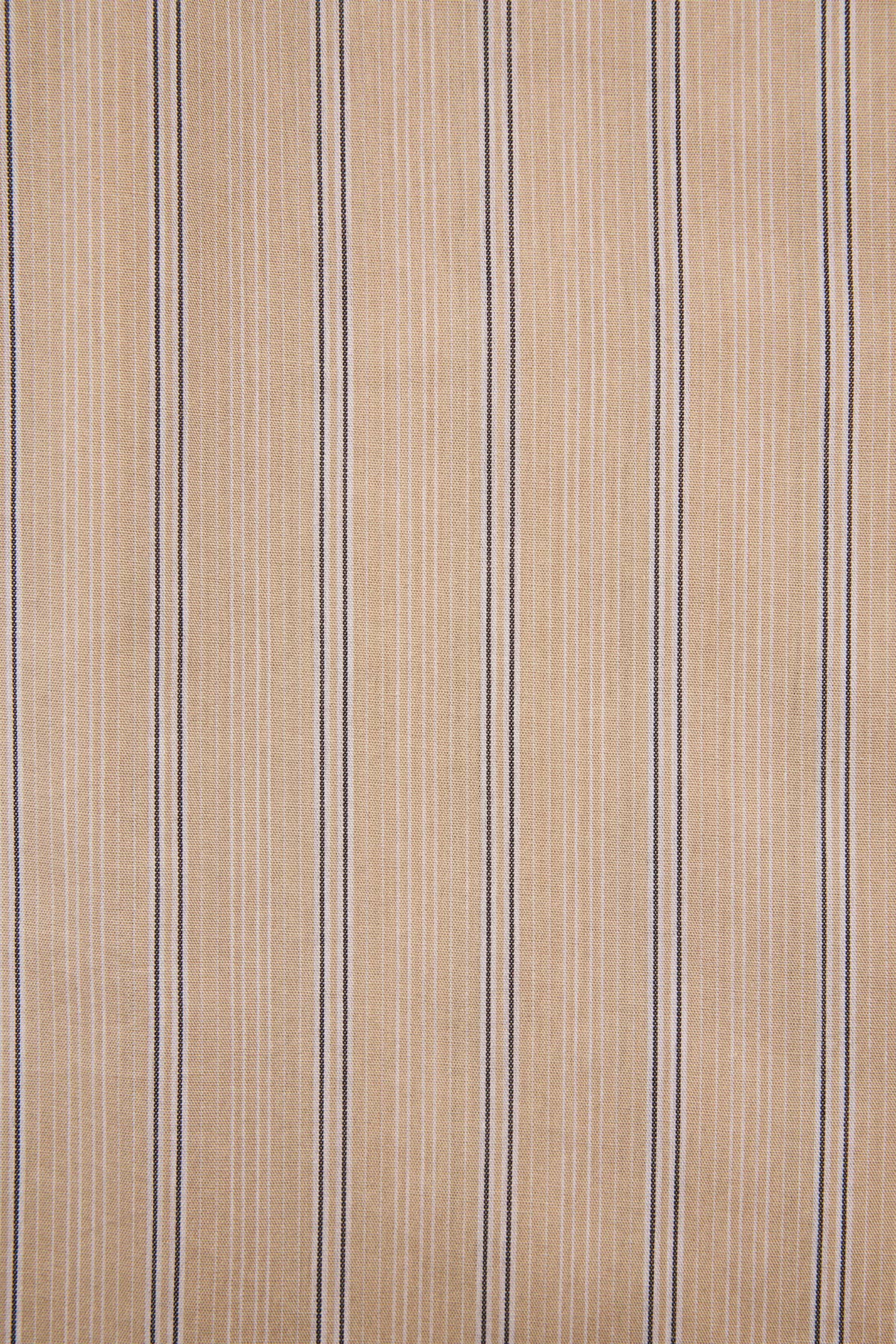 Anthony Squires Frederic beige stripe poplin shirt (Red)