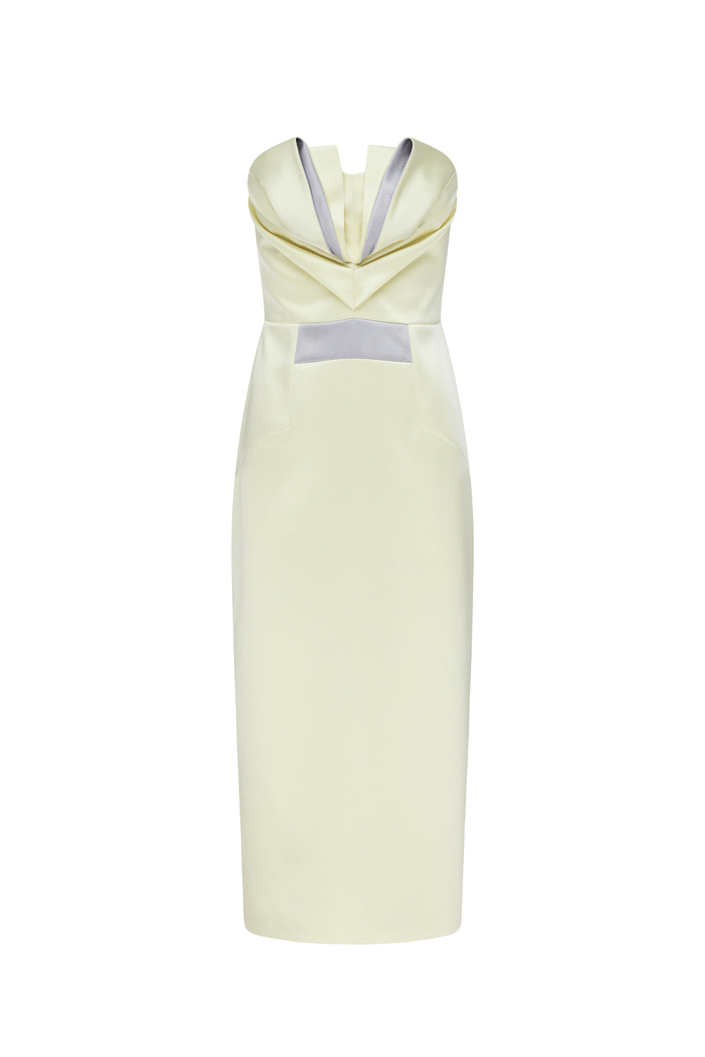 Image of Dresses. Productname: Stories We Tell Midi Dress in Lemon colour by brand - Manning Cartell