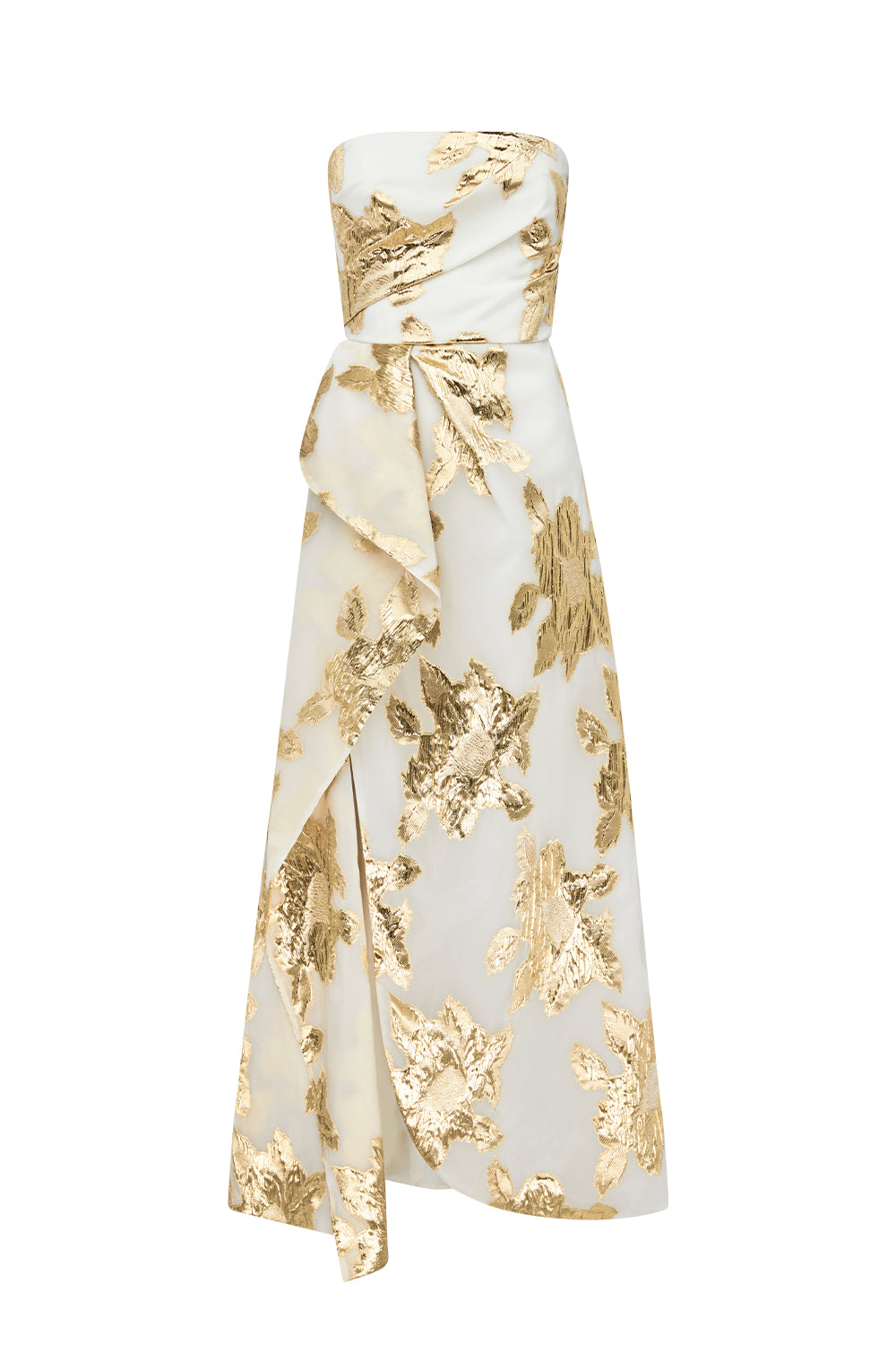 Image of Dresses. Productname: Paved With Gold Gown in Ivory/Gold colour by brand - Manning Cartell