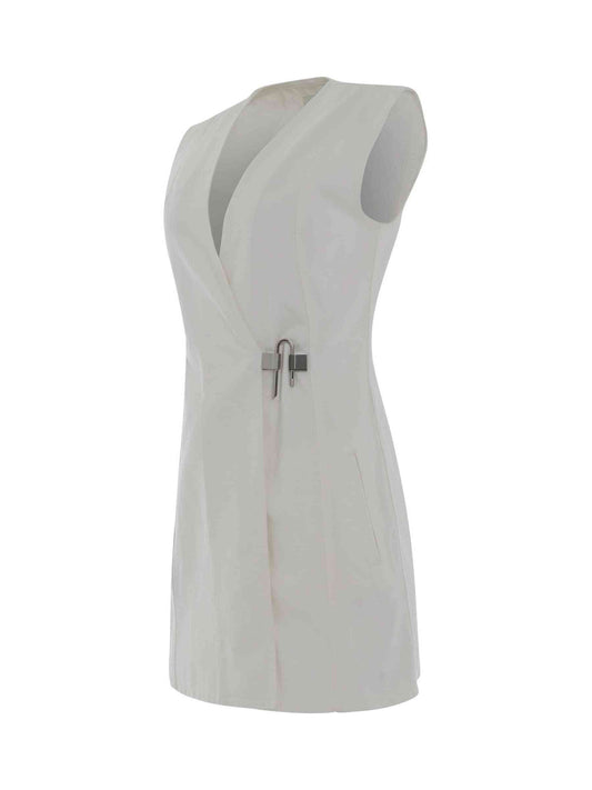 GIVENCHY Padlock Denim Dress (White)