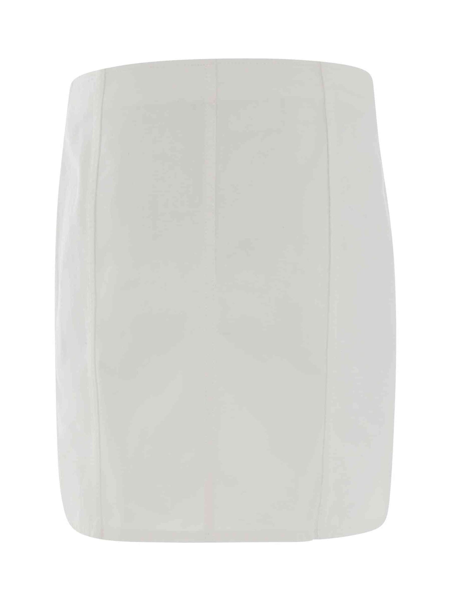 GIVENCHY Padlock Mini Denim Skirt (White)