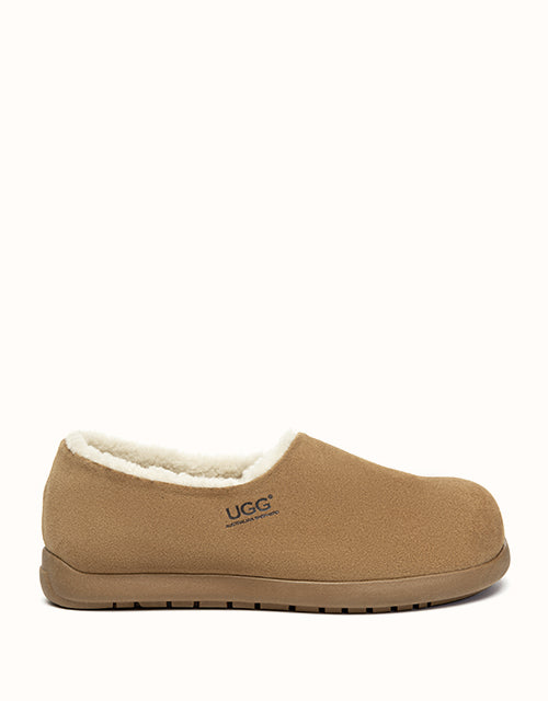 Image of Slippers. Product name - Australian Shepherd® Brett Men Slippers in Chestnut colour by brand - Ugg Australian Shepherd