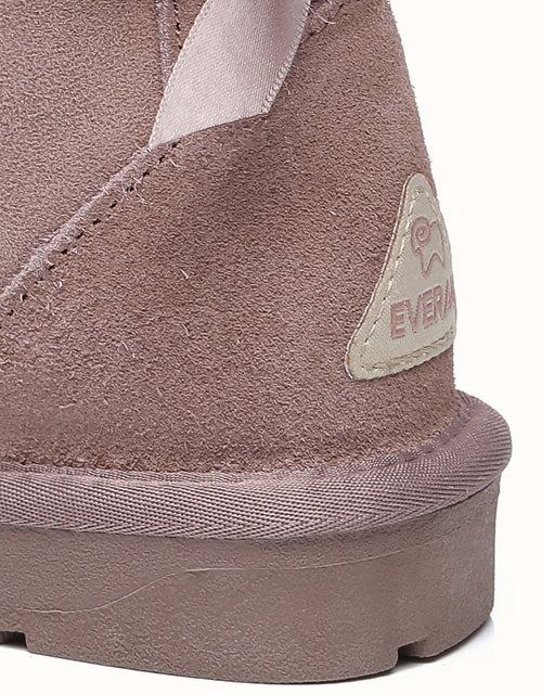 EVERAU® Short Back Bow Boots (Dawn Pink)