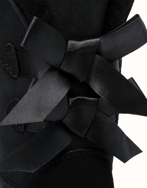 EVERAU® Short Back Bow Boots (Black)