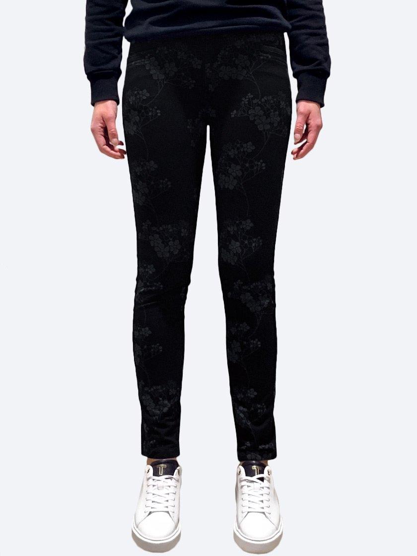 GABRIELLA FRATTINI BLOSSOM PRINT LUSTRE PANT (Navy A)