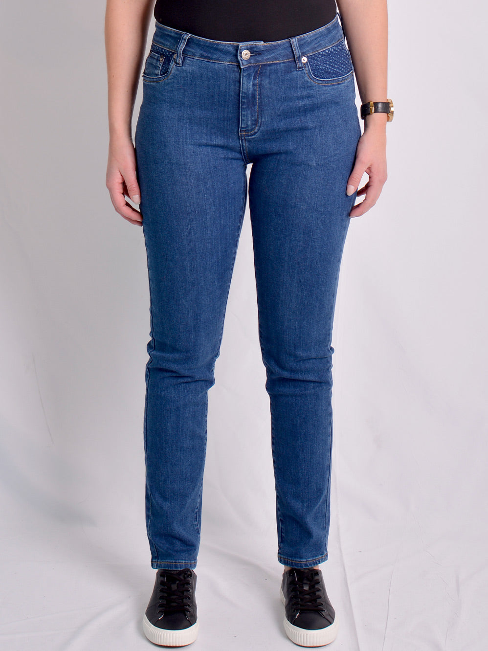 Image of Jeans. Productname: Gabriella Frattini Desire Jeans in Black colour by brand - Gabriella Frattini