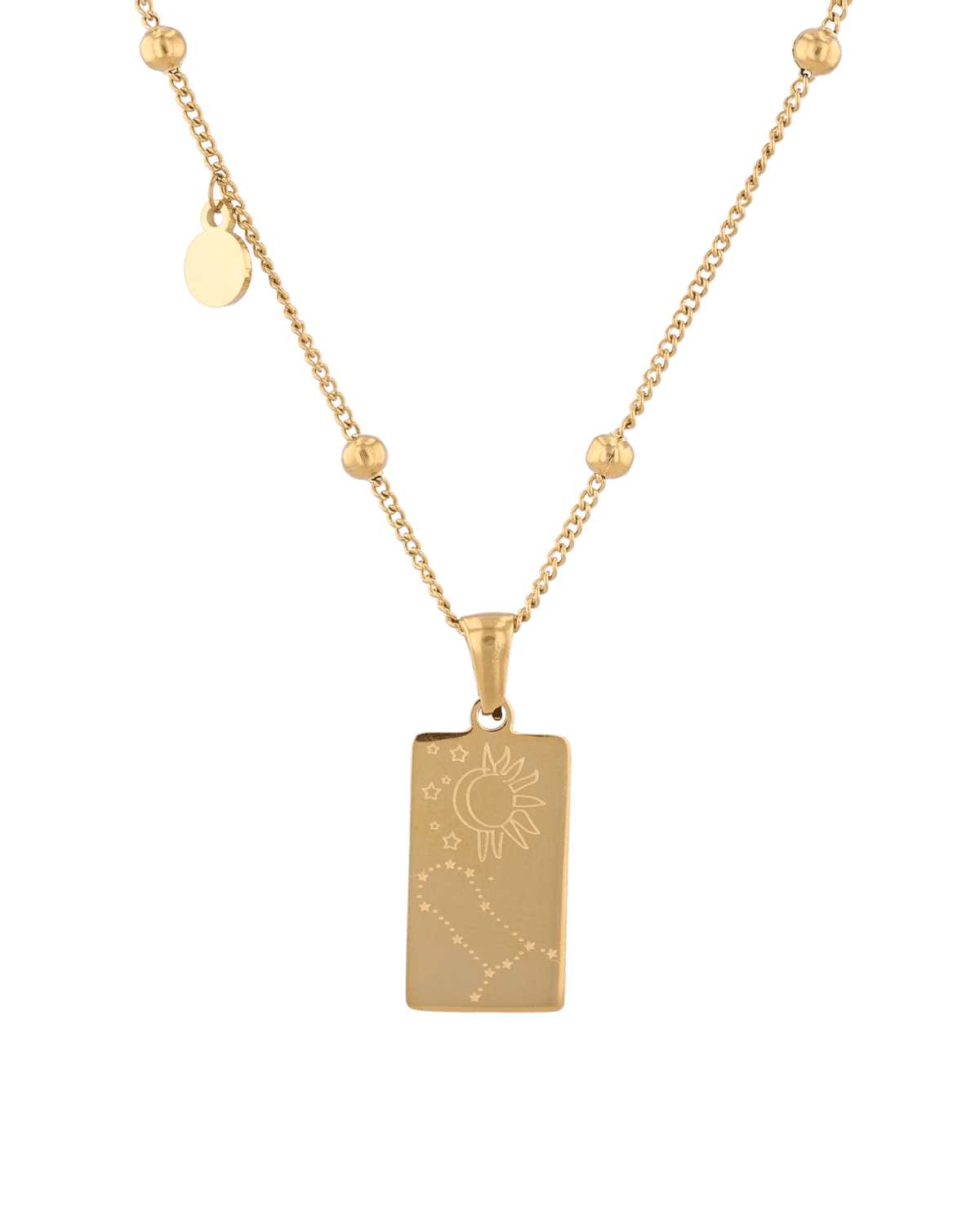 LAVANA Gemini Gold Zodiac Tag Necklace