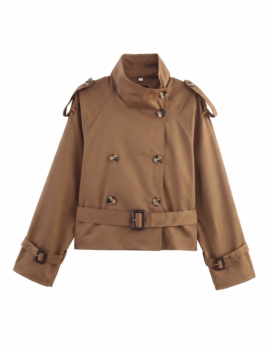132 Fashion Georgie Trench Jacket Choc (Chocolate)