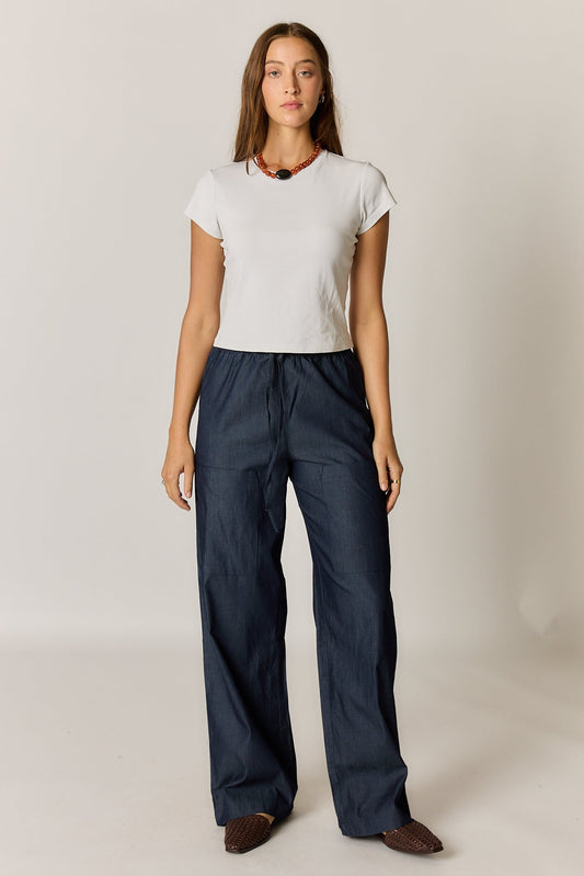 Image of Jeans. Product name - Giliann Alma Pocket Pant Denim in Denim colour by brand - Giliann