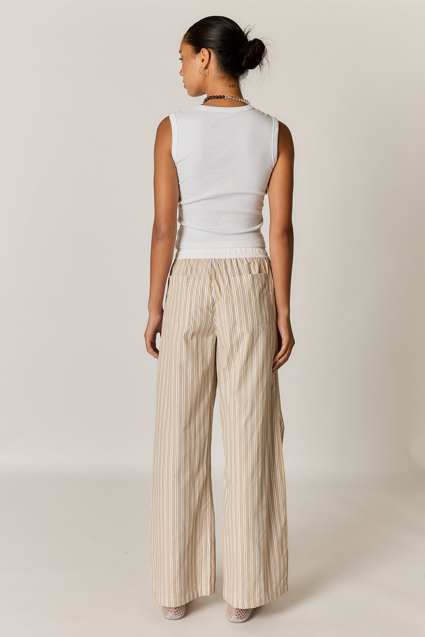 Giliann Alma Pocket Pant Stripe (Tan)