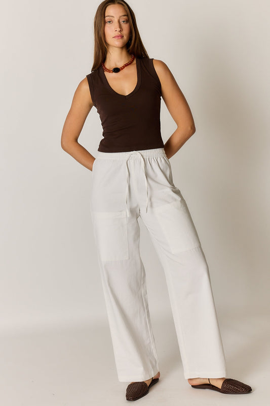 Giliann Alma Pocket Pant (White)