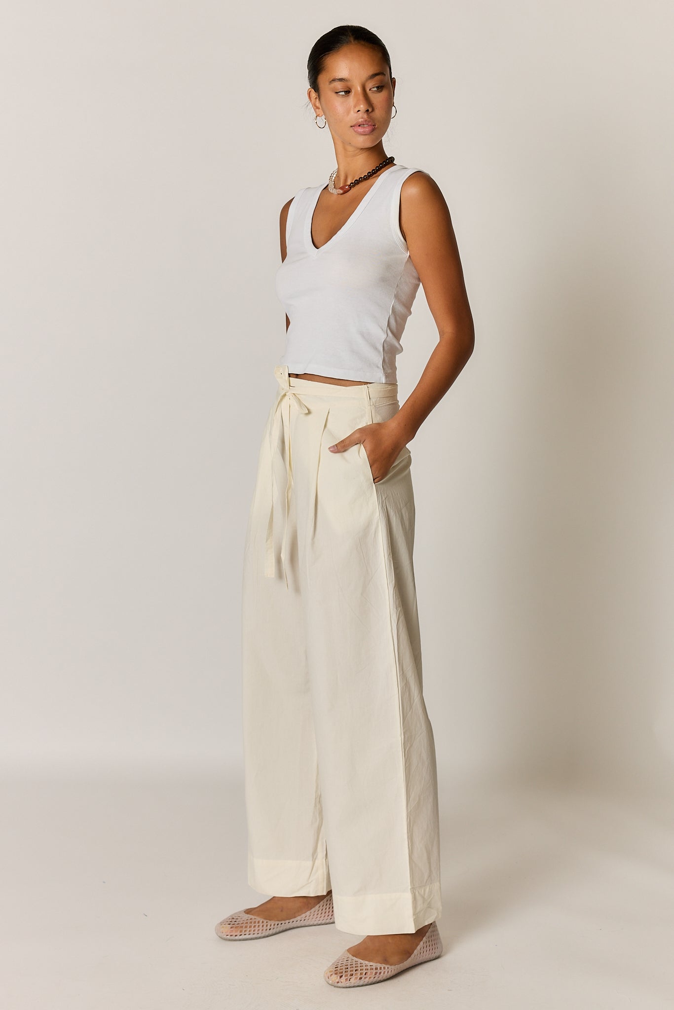 Giliann Floyd Tie Pant (Coconut)