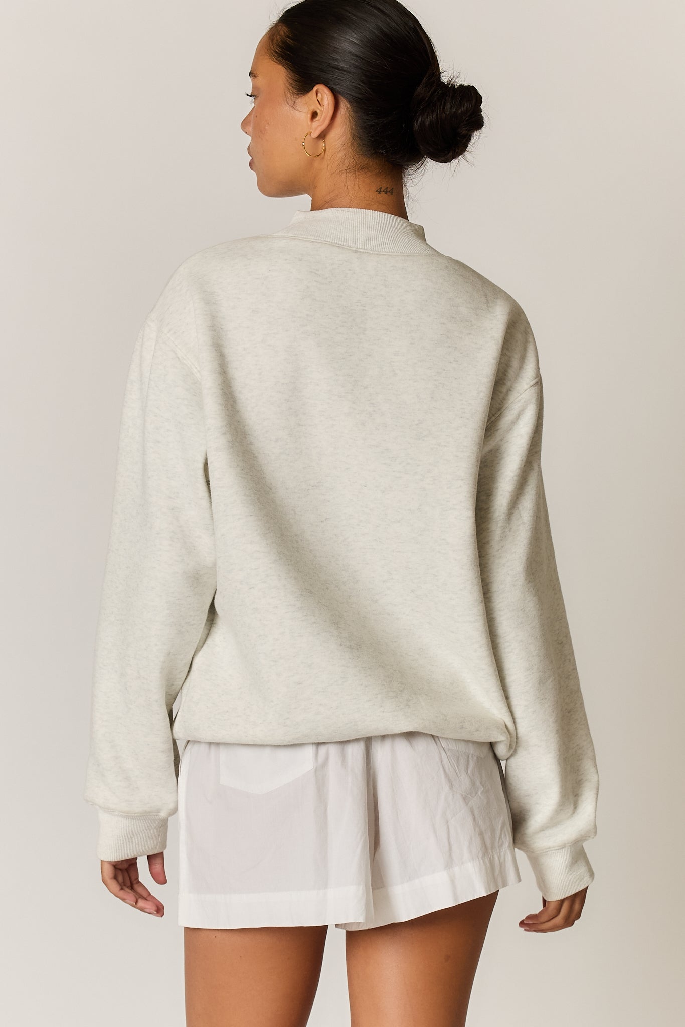 Giliann Logo Mockneck Pullover (Grey)