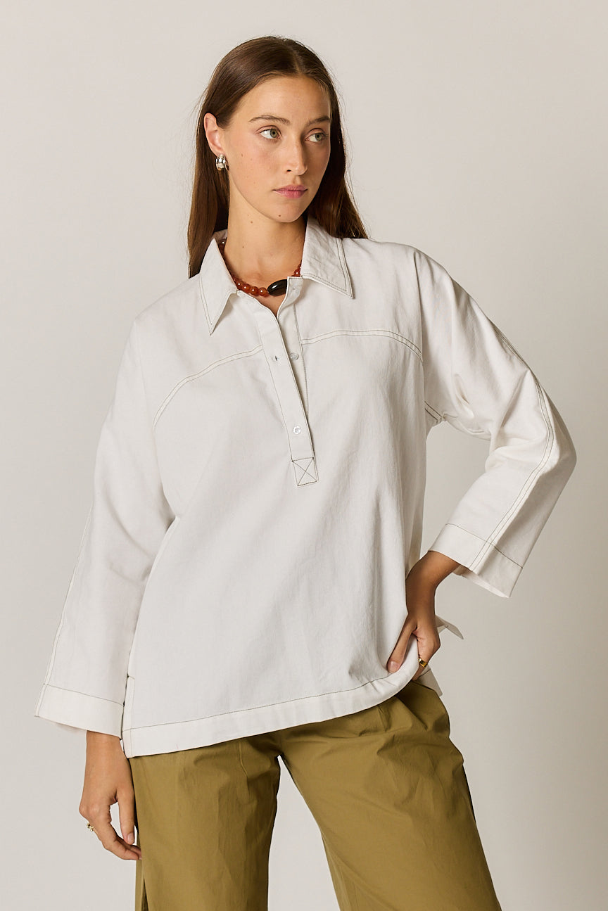 Giliann Patti Shirt Twill (White)
