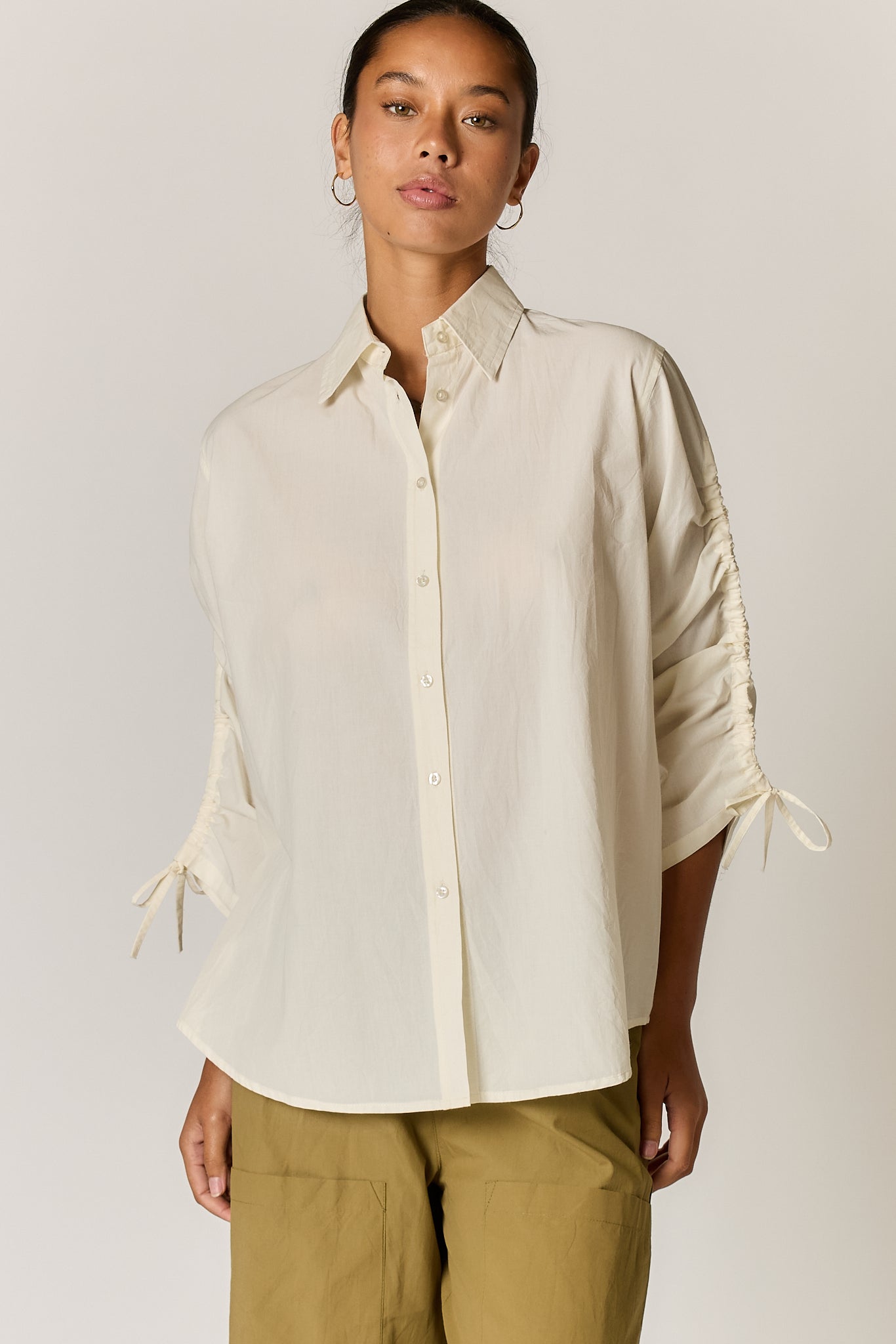 Image of Shirts. Product name - Giliann Pierre Shirt Coconut in Coconut colour by brand - Giliann