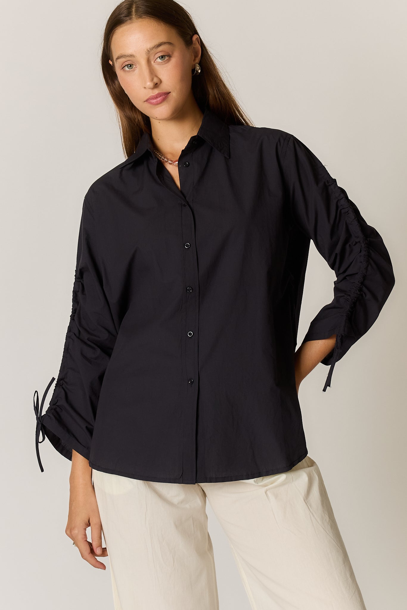 Image of Shirts. Product name - Giliann Pierre Shirt Navy in Navy colour by brand - Giliann