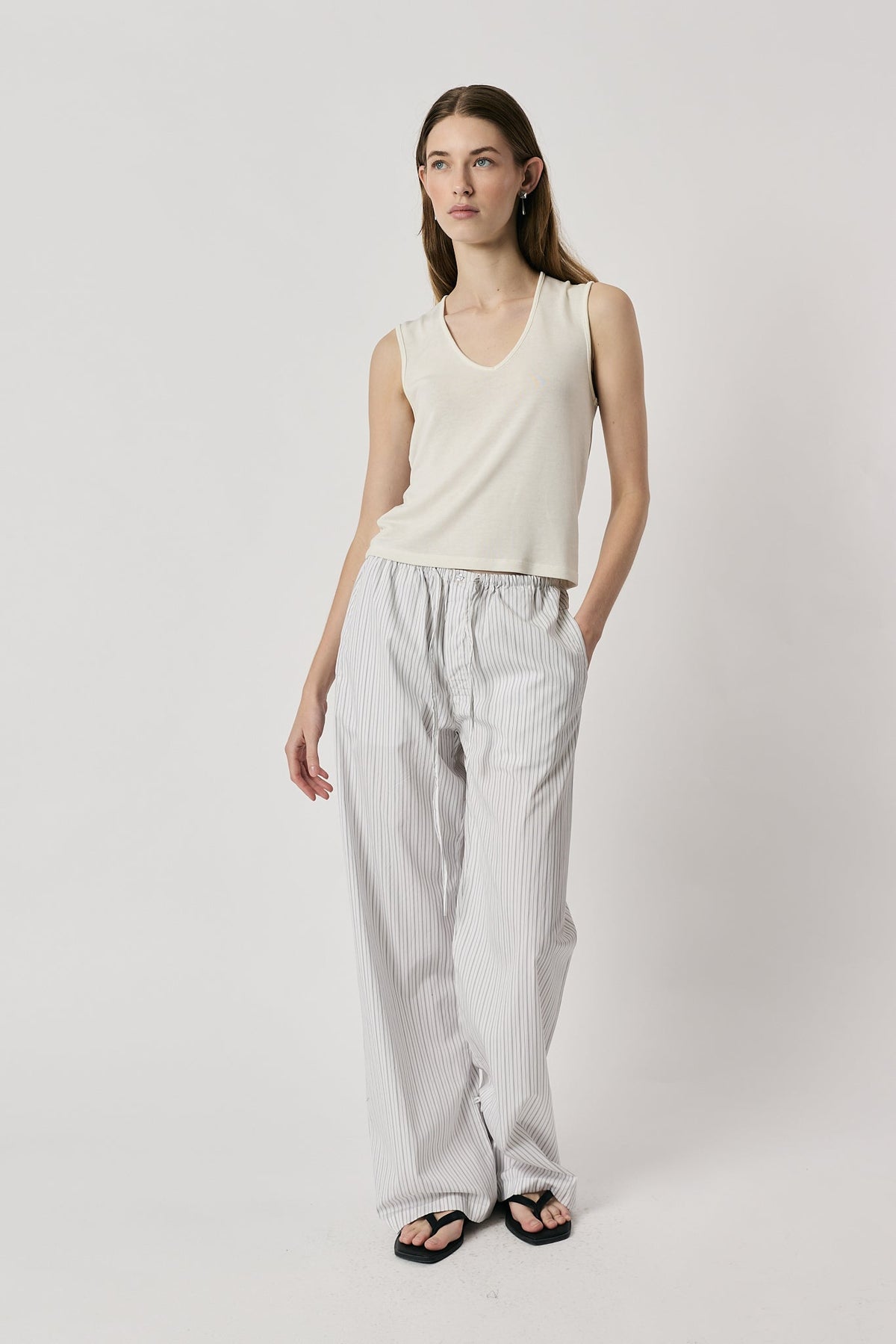 Giliann Romy Pant /White Stripe (Black)