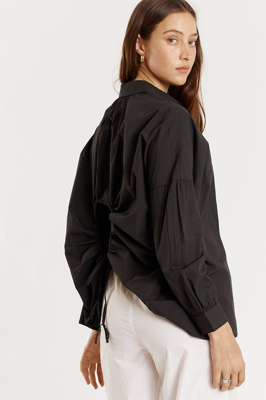 Image of Shirts. Productname: Giliann Casa Cut Out Shirt Black in Black colour by brand - Giliann