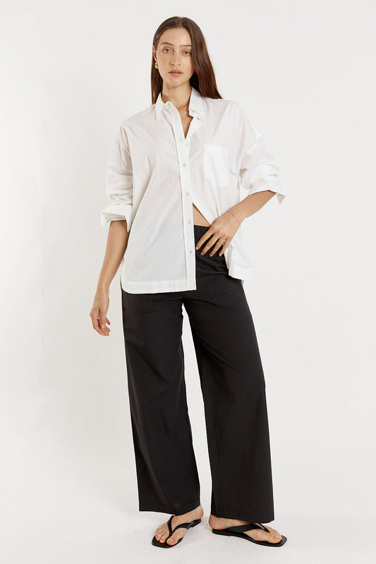 Image of a model wearing Pants. Productname: Giliann Casa Pant Black in Black colour by brand - Giliann