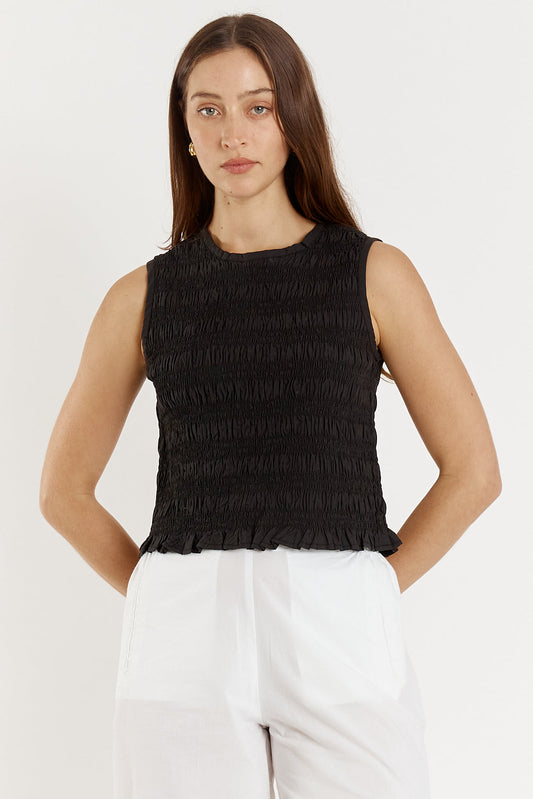 Image of a model wearing Tops. Productname: Giliann Catalonia Top Black in Black colour by brand - Giliann