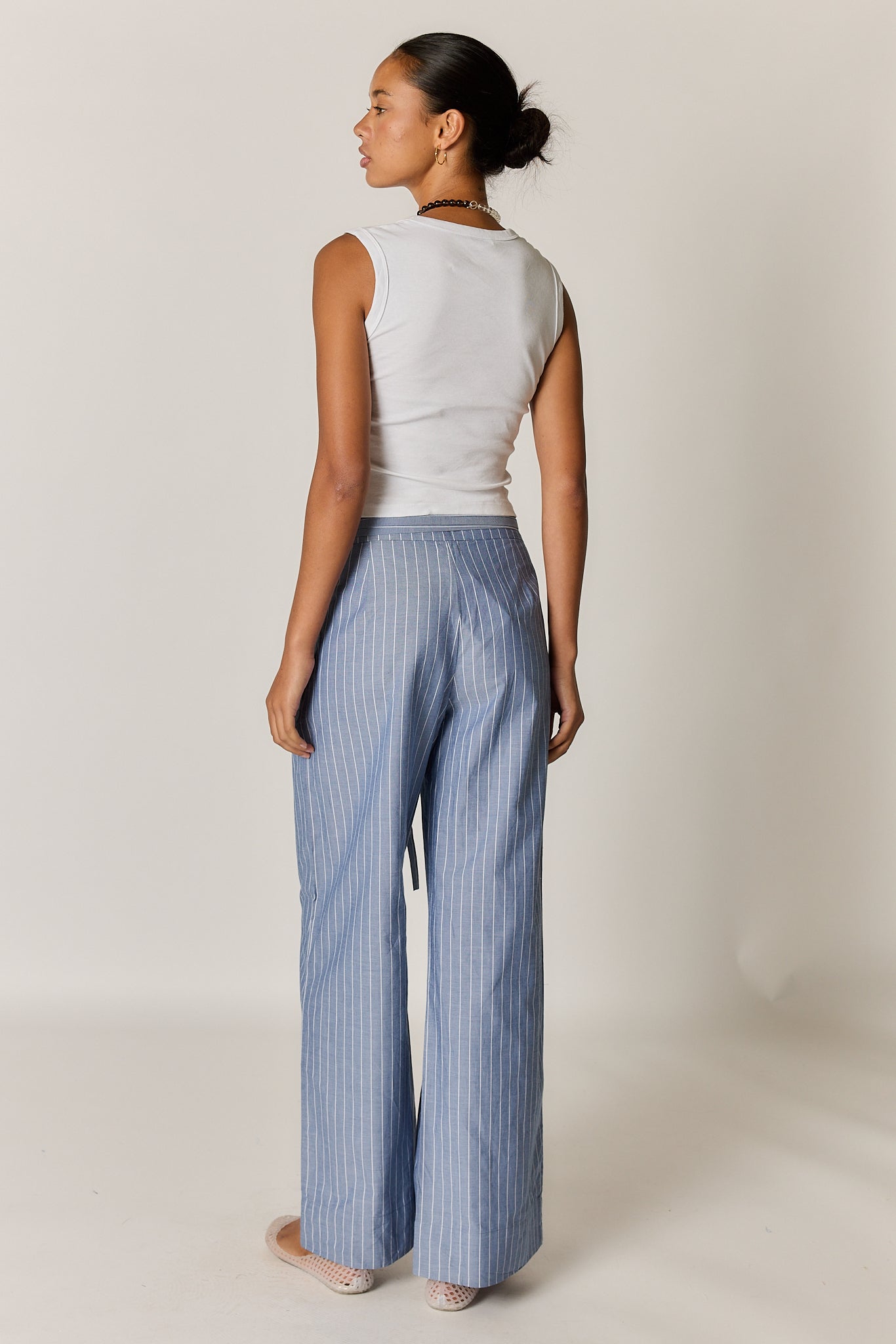 Giliann Floyd Tie Pant Pin Stripe (Blue)