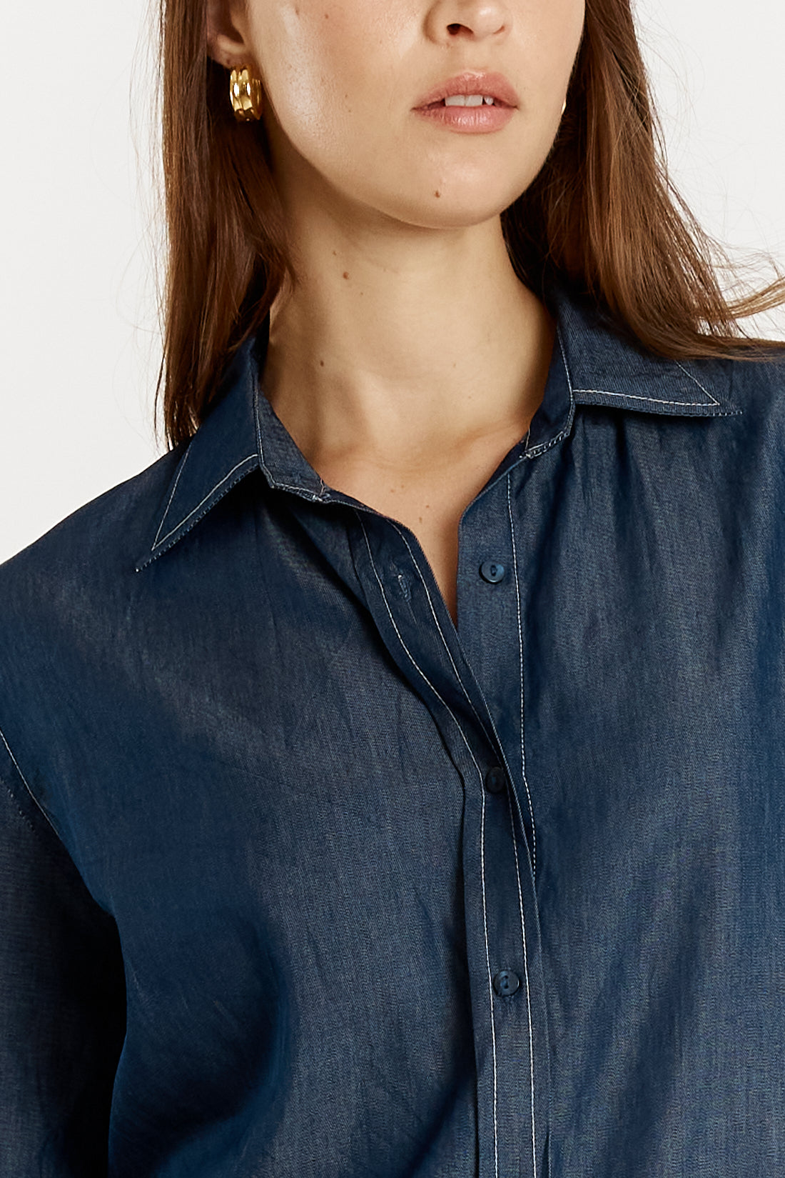 Giliann Button Up Shirt (Denim)