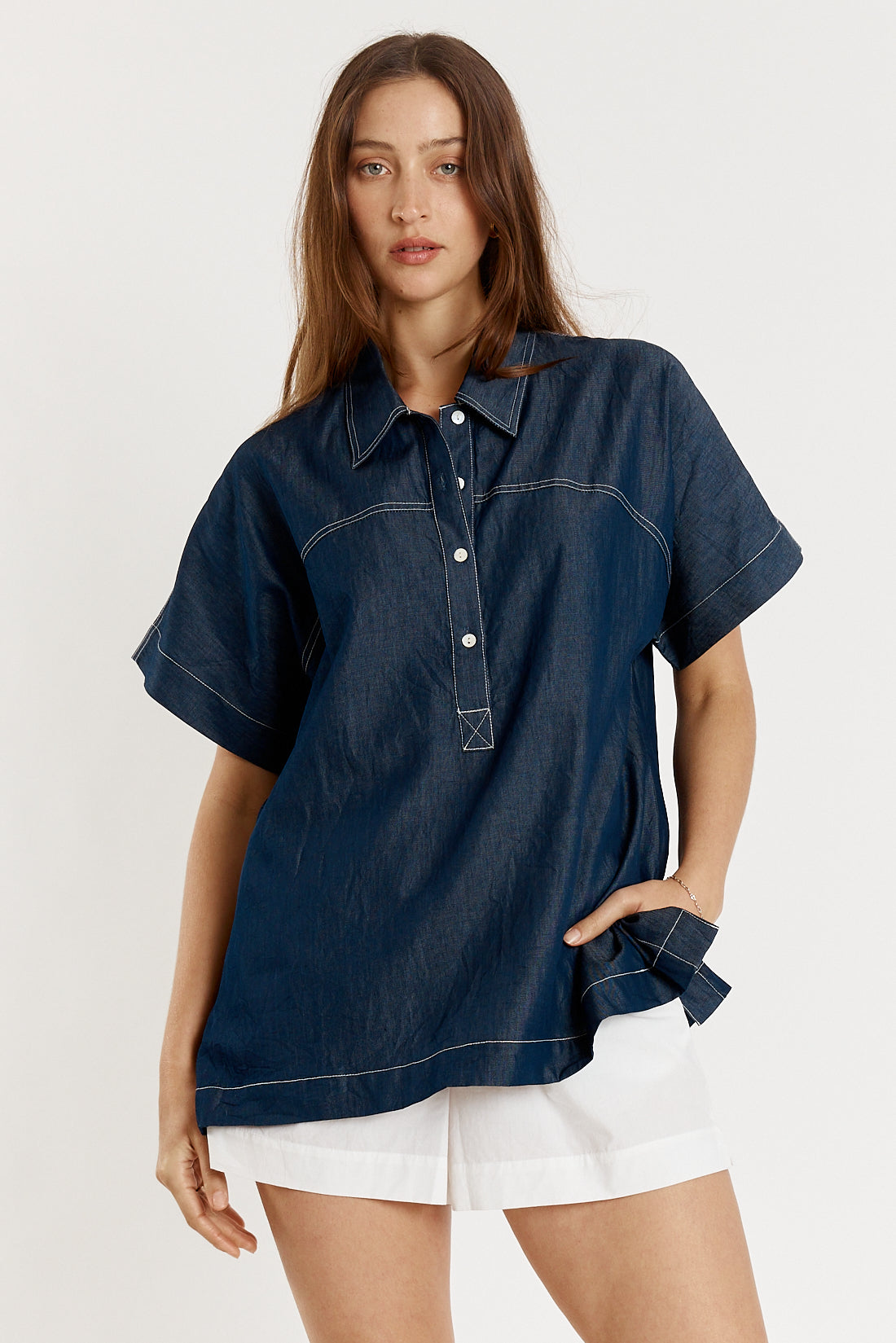 Giliann Gimlet Top (Denim)