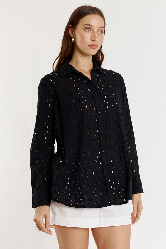 Giliann Olive Shirt (Black)