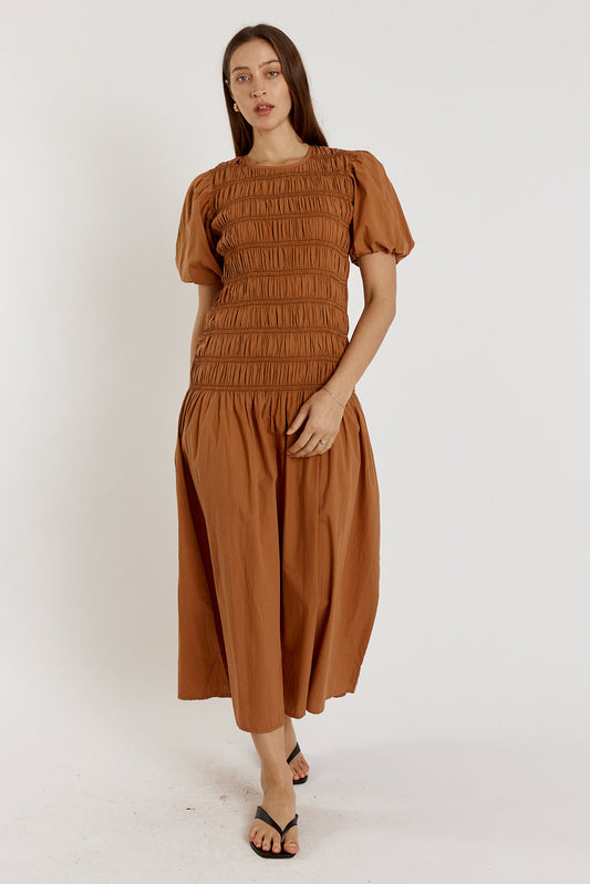 Image of Dresses. Productname: Giliann Pyke Dress Brown in Brown colour by brand - Giliann