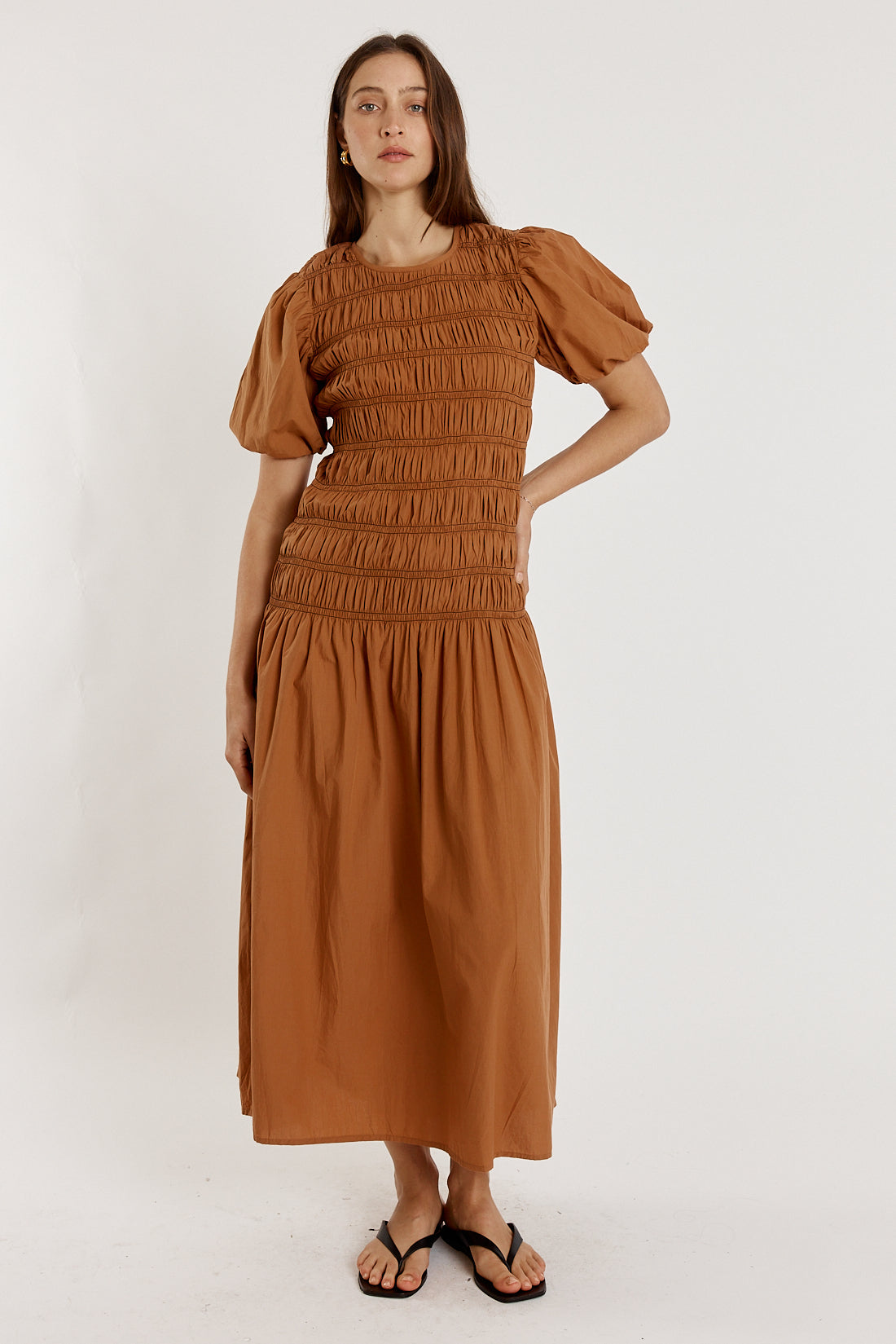 Giliann Pyke Dress (Brown)