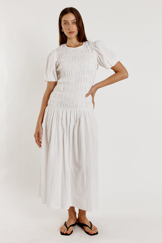 Cowgirl Surfer Giliann Pyke Dress White (Red)