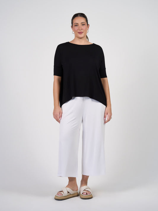 Lou Lou Gina Oversized Slouch Bamboo T-Shirt (Black)