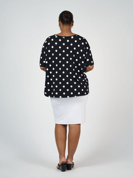Lou Lou Midi Bamboo Whitney Tube Skirt (White)