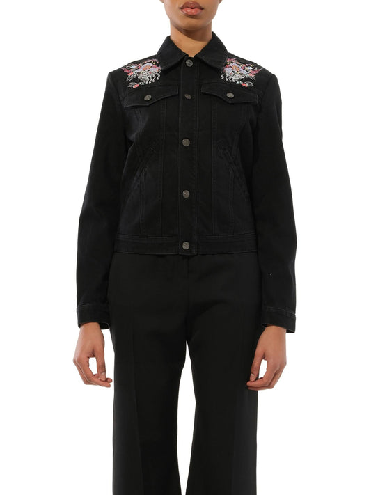 Image of a model wearing Outerwear. Productname: GIVENCHY Classic Jacket in Black colour by brand - GIVENCHY